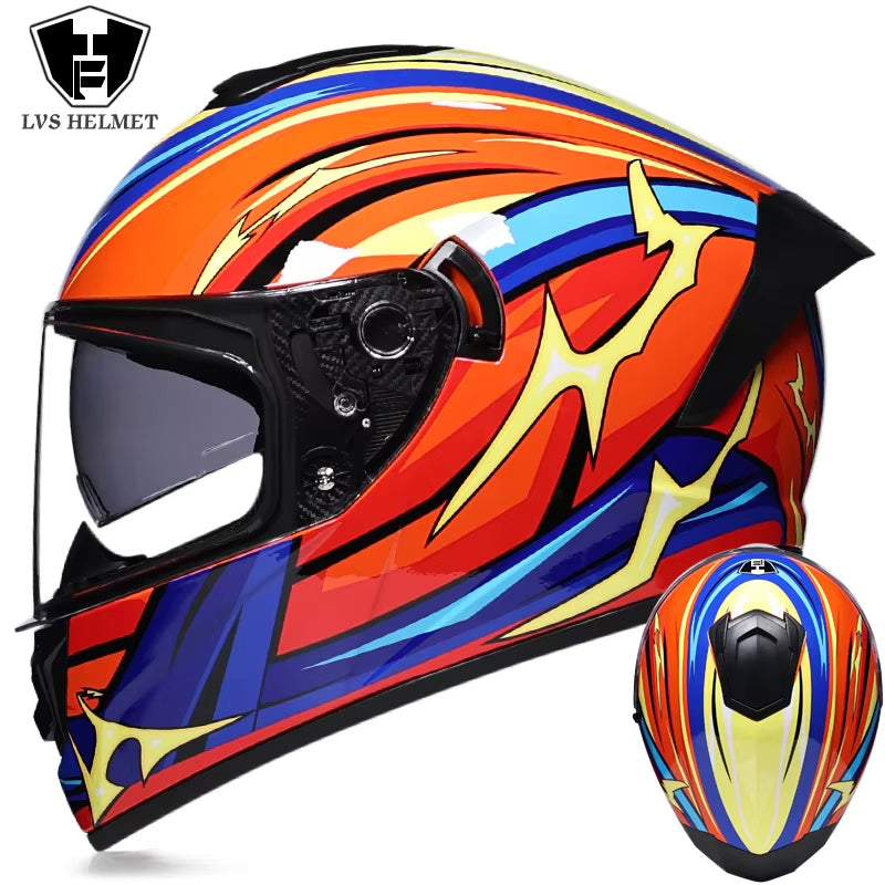 Full Face Racing Helmets Winter Warm Double Visor Motorcycle Helmet Motorbike Sports Helmet