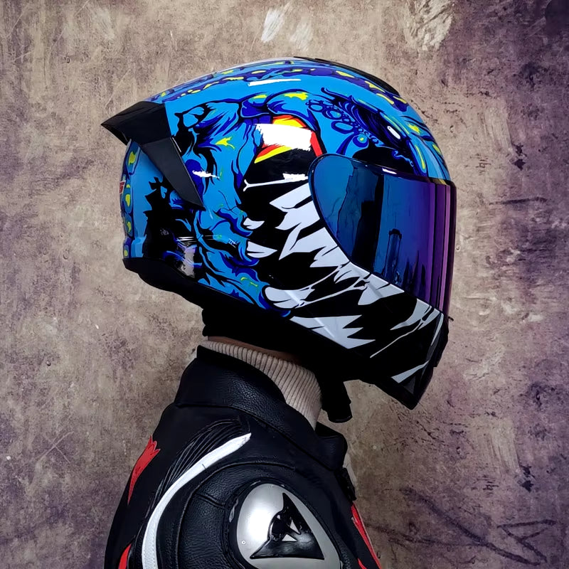 Full Face Racing Helmets Winter Warm Double Visor Motorcycle Helmet Motorbike Sports Helmet