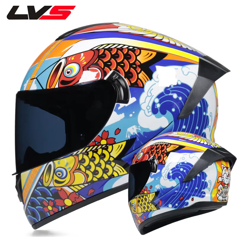 Full Face Racing Helmets Winter Warm Double Visor Motorcycle Helmet Motorbike Sports Helmet