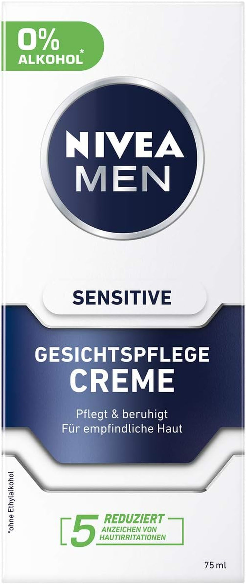 Men - Crema Idratante E Lenitiva per Uomini Con Pelle Sensibile in Confezione Da 2 (2 X 75 Ml)