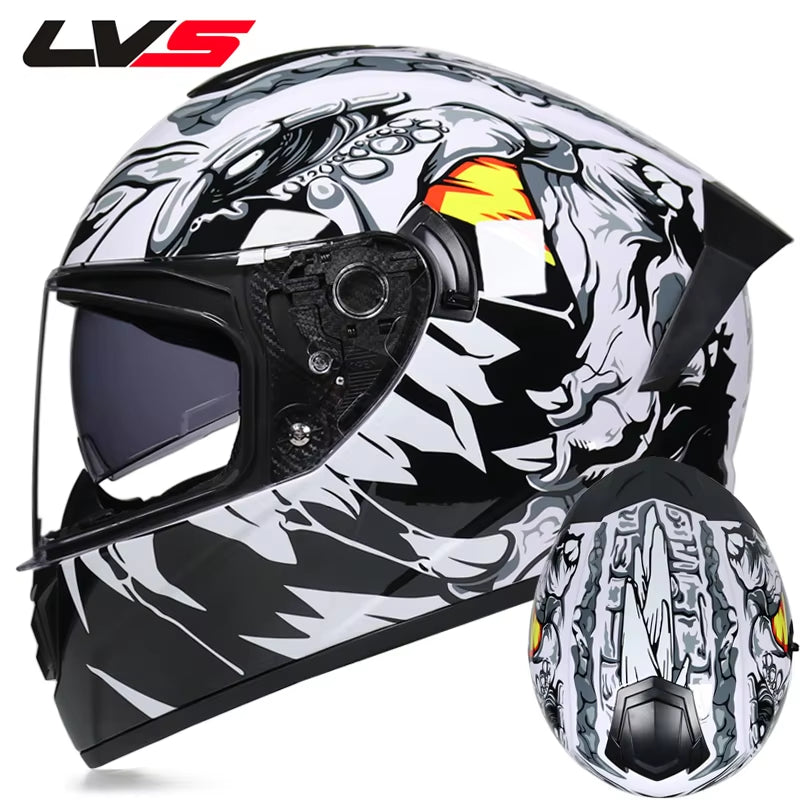 Full Face Racing Helmets Winter Warm Double Visor Motorcycle Helmet Motorbike Sports Helmet